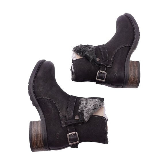 SOLD ❤️ Taos Combo Boots Sz 39 US 8-8.5 Black Leather - Picture 9 of 14
